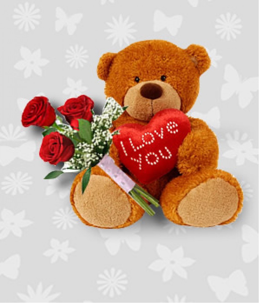teddy bear with a rose
