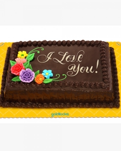 i LOVE YOU CHOCOLATE CAKE